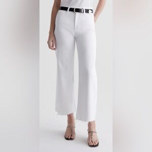 AG Adriano Goldschmied Saige Wide Leg Crop Mid-Rise Cloud Soft Denim, NWT